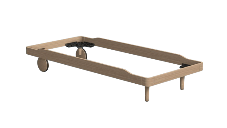 Auping Noa løs sengeramme med hjul 100x200 cm lav