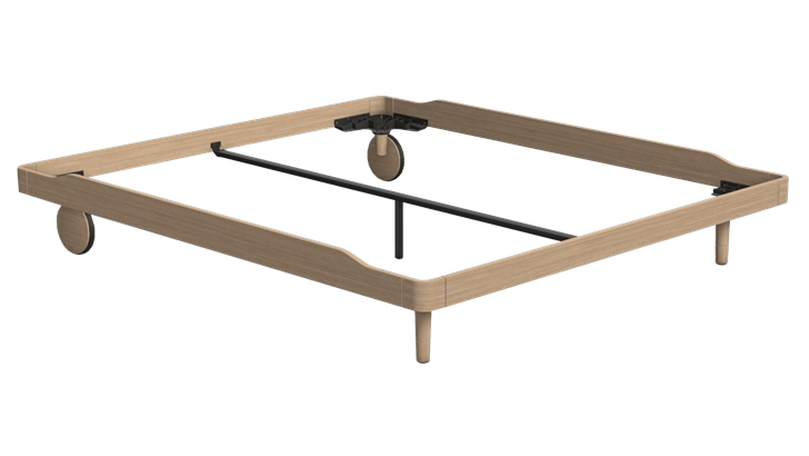 Auping Noa løs sengeramme med hjul 200x200 cm lav