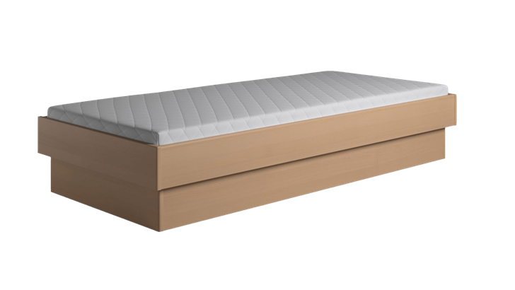 Kaagaard 381 løs sokkel sengeramme 80x200 cm lakeret bøg