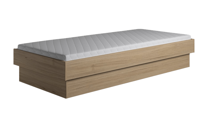 Kaagaard 381 løs sokkel sengeramme 120x200 cm oliebehandlet eg