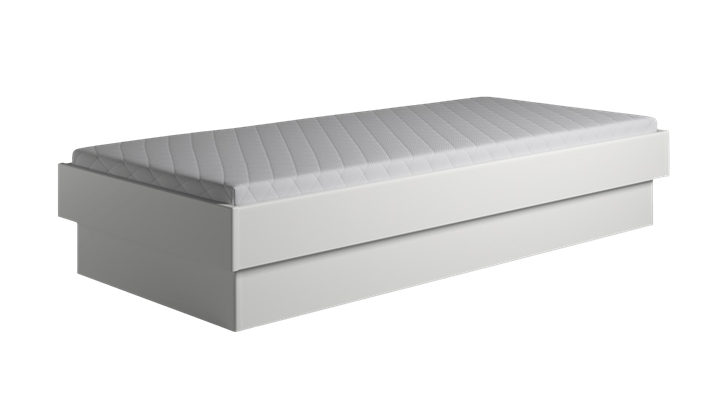 Kaagaard 381 løs sokkel sengeramme 100x200 cm hvid malet