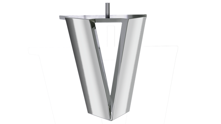 Wonderland Triago ben 13 cm poleret aluminium (4 stk.)