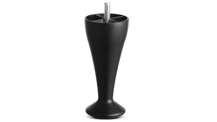 TEMPUR designben 19 cm mat sort (4 stk.)