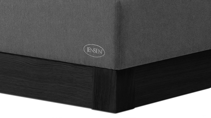 Jensen Mistral sokkel 160x200x14 cm sortbejdset eg