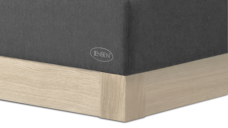 Jensen Mistral sokkel 160x200x14 cm hvidpigmenteret eg