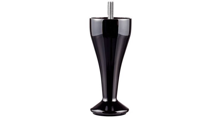 Viking Atlas ben 18 cm sort krom (4 stk.)