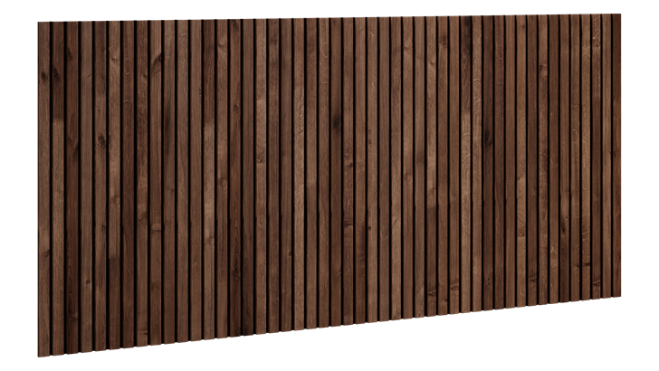 Wonderland Wood gavl 300x120 cm røget eg