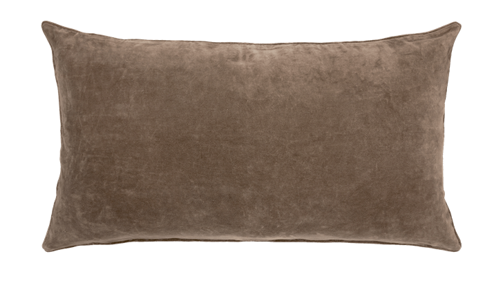 Cozy Living velour pyntepude 50x90 cm ash brown