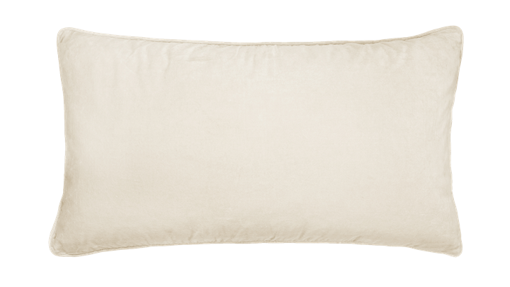 Cozy Living velour pyntepude 50x90 cm cream