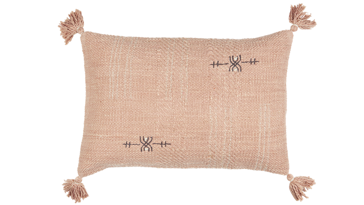 Ib Laursen Sada m. broderi og kvaste pudebetræk 40x60 cm rosa