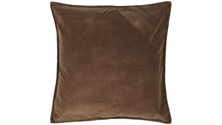 Ib Laursen velour pudebetræk 52x52 cm chocolate