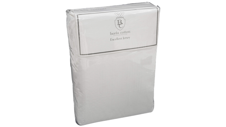 Borås Cotton Excellent Jersey faconlagen 90-100x200-210-220x35 cm hvid
