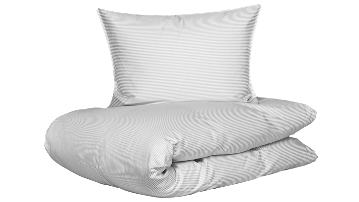 Borås Cotton Cille sengetøj 140x200/60x63 cm mørkegrå