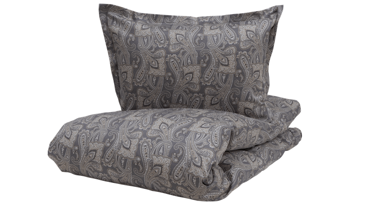 Borås Cotton Milazzo sengetøj 140x220/60x63 cm grå