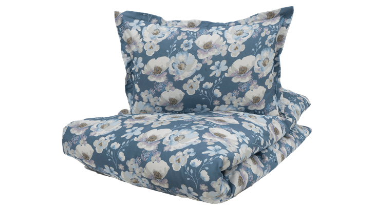 Borås Cotton Adria sengetøj 140x220/60x63 cm blå