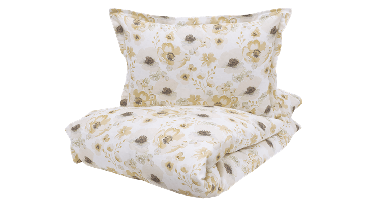 Borås Cotton Adria sengetøj 140x200/60x63 cm gul