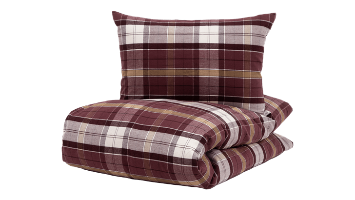 Borås Cotton Antonio sengetøj 140x220/60x63 cm aubergine
