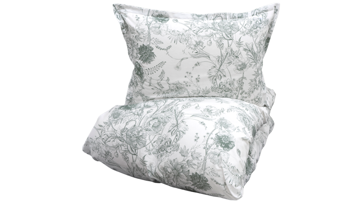 Borås Cotton Marielle sengetøj 140x220/60x63 cm grøn