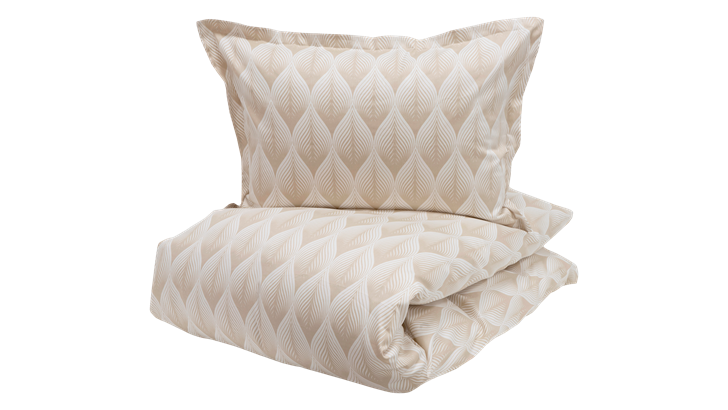 Borås Cotton Roanne sengetøj 140x200/60x63 cm beige