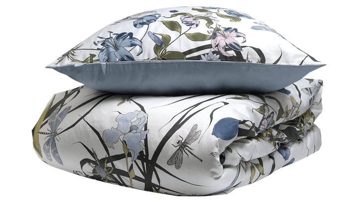 Quilts of Denmark Living Garden sengetøj 200x220/2x60x63 cm blå