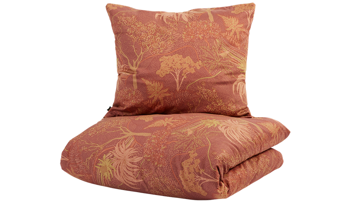 Høie Margrethe sengetøj 140x200/60x63 cm terracotta