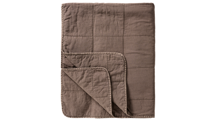 Ib Laursen vintage quilt sengetæppe 240x240 cm soil