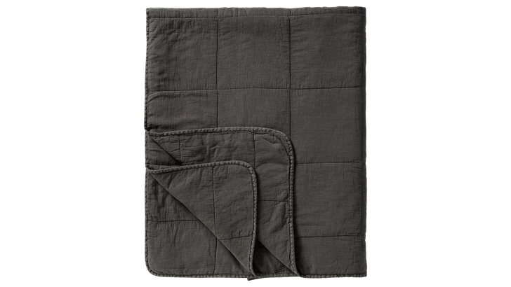Ib Laursen vintage quilt sengetæppe 240x240 cm thunder grey