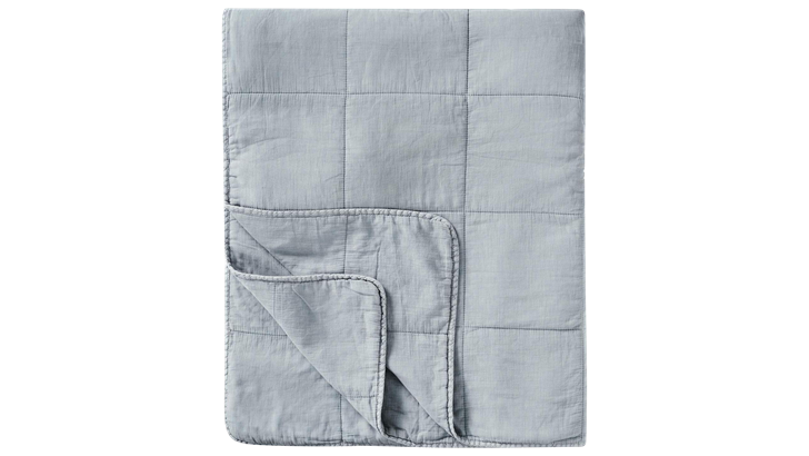 Ib Laursen vintage quilt sengetæppe 240x240 cm cornflower