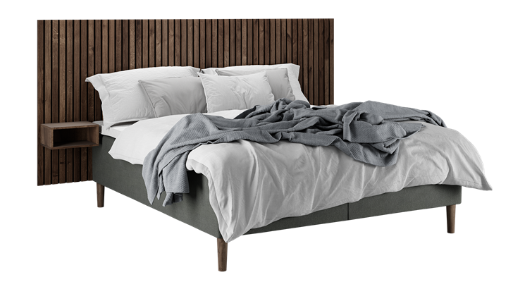 Wonderland W6 boxmadras 160x200 cm med delt betræk